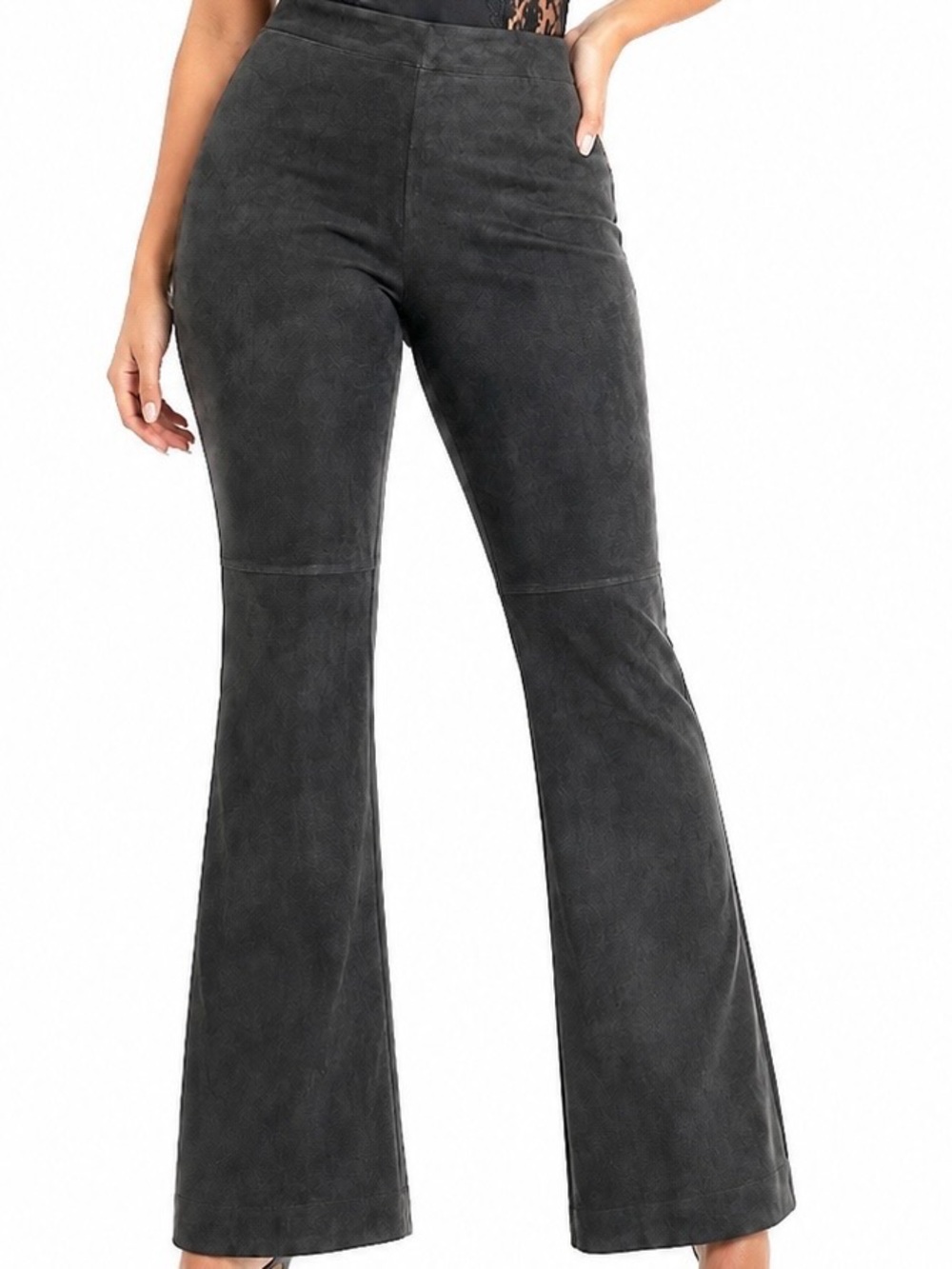 Ann Taylor 100% Genuine Suede Leather Bootcut Pants Size 14 | Date Night Ready
